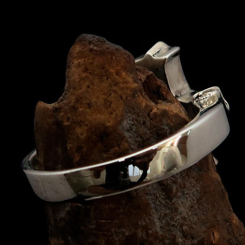 Excellent crafted Men's ornamental Celtic Cross Ring - antiqued